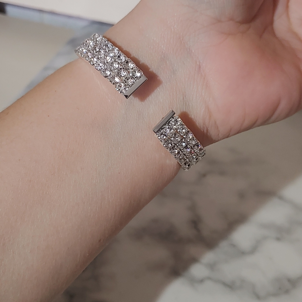 Rhinestone Cuff Bracelet - Picture 5 of 5